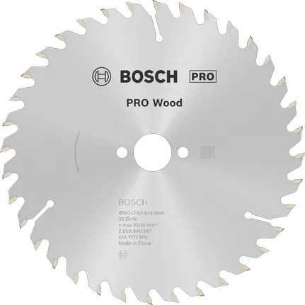 Piła tarczowa PRO WOOD 160x20 36Z - BOSCH