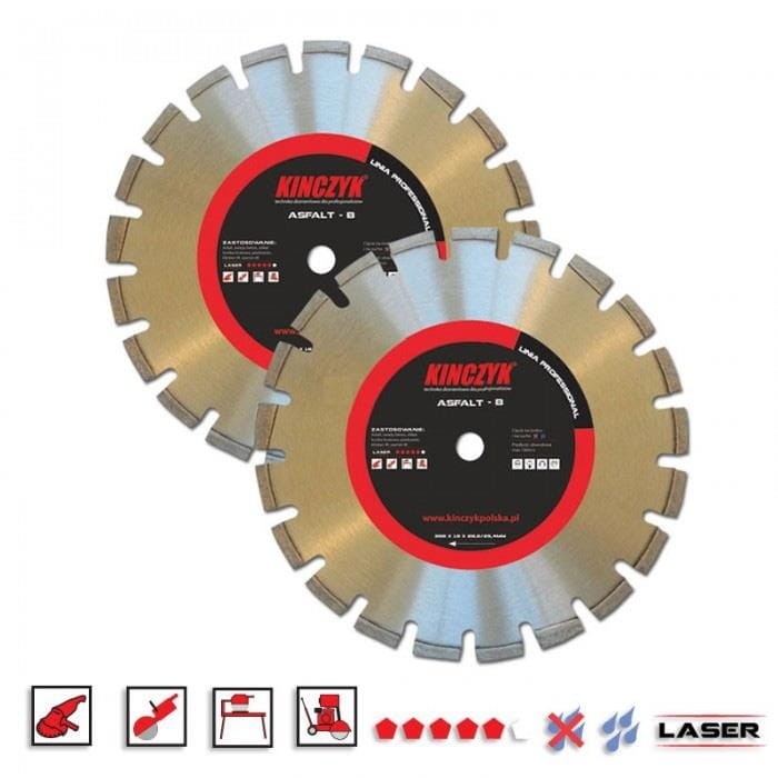 TARCZA DO CIĘCIA ASFALT-B 350mm/20,0-25,4 KINCZYK