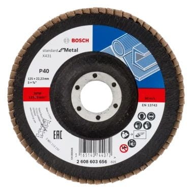 Tarcza szlifierska listkowa X431 P40 125x22.23 - BOSCH