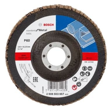 Tarcza szlifierska listkowa X431 P60 125x22.23 - BOSCH