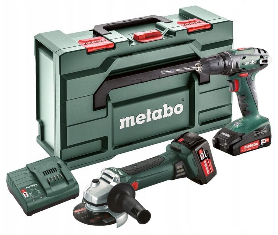 Zestaw BS 18 1x2.0Ah + W 18 L 9-125 1x4.0Ah - METABO