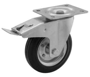 Koło skrętne z hamulcem 160mm - RADER