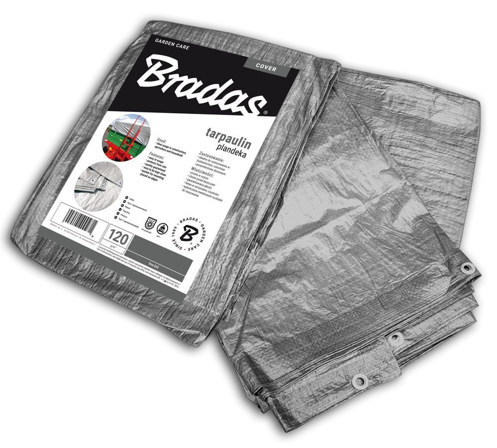 Plandeka wzmacniana SILVER 4x5m 120g - BRADAS