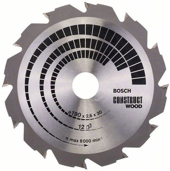 Piła tarczowa CONSTRUCT WOOD 190x30 12Z - BOSCH